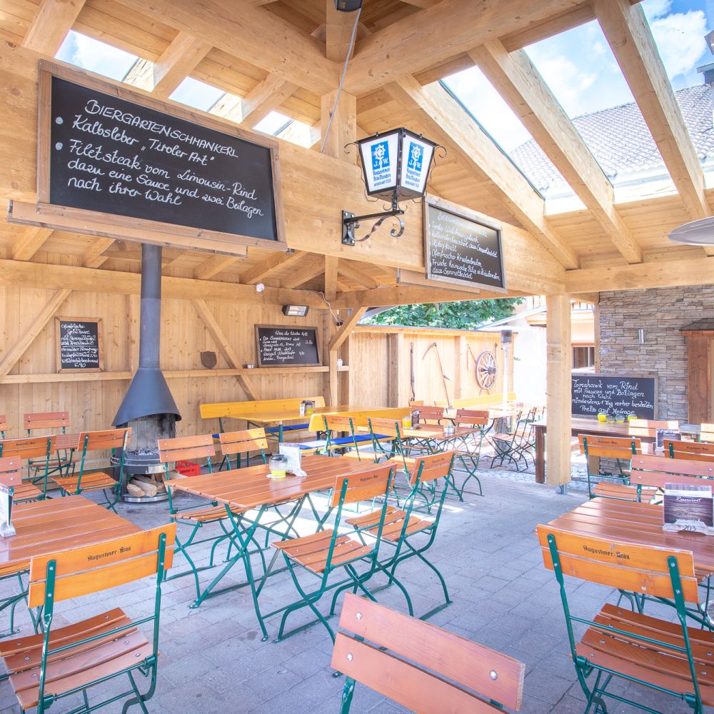 Ehrwald Restaurant Holzerstubn Unser Biergarten